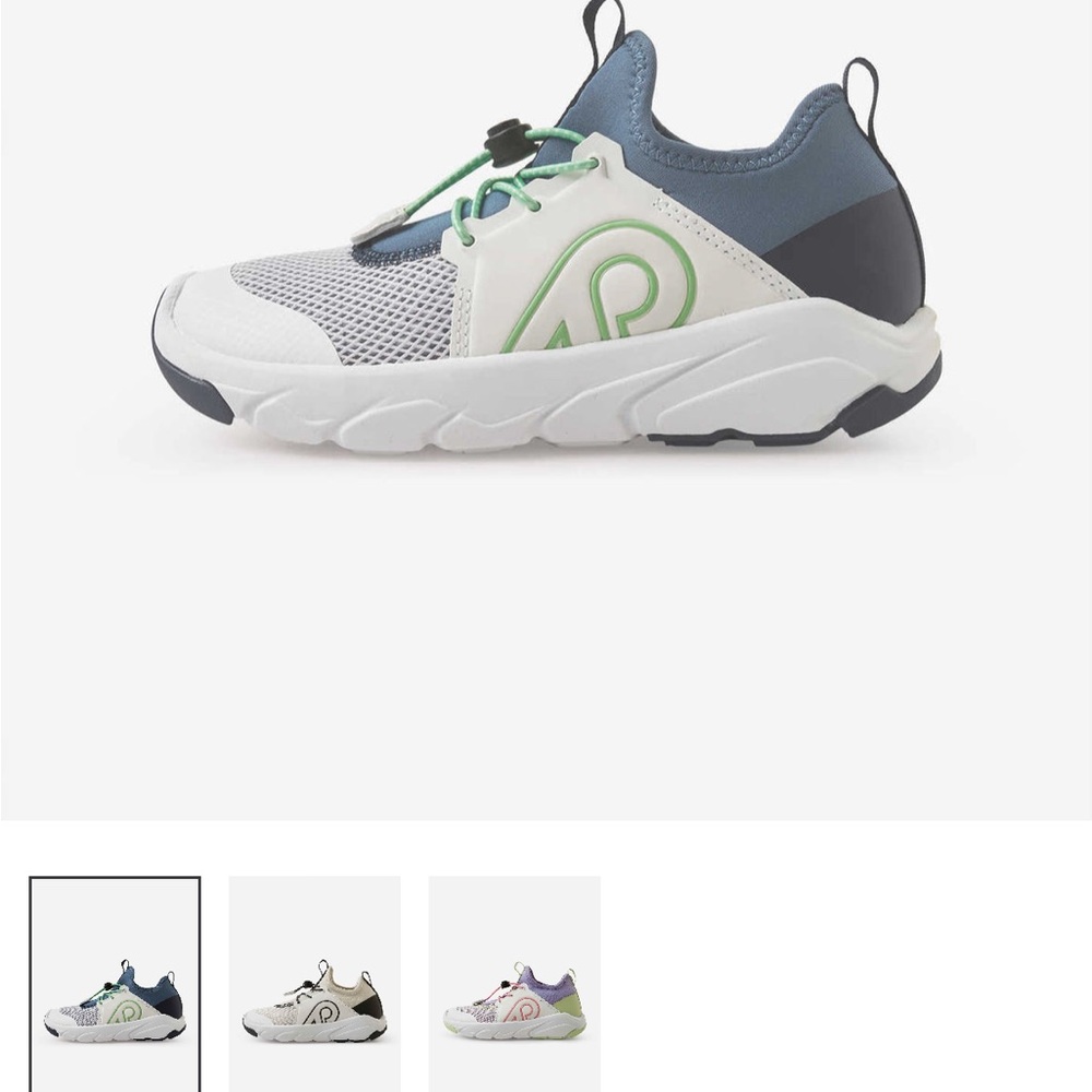 Kids Sneakers with Blue and Green Highlights
